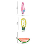 3 Pairs of Watermelon, Pineapple and Pink Bird  Hair Pin for Girls [AHA197]