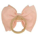 Peach Big Baby Cloth Bow Headband [AHA198]