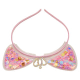 Pink Crown and Glitter Cat Ears Hair Band for Girls [AHA207]
