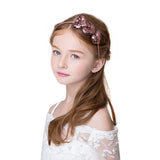 Pink Triple Heart Sequence Hair Band for Girls [AHA210]
