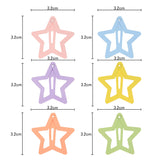 Set of 6 Pastel Star Hair Pins for Girls [AHA218]