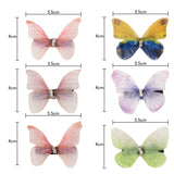 Set of 6 Delicate Butterfly Hair Pins for Girls [AHA219]