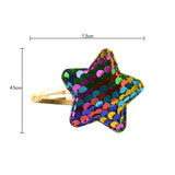 Set of 2 Colourful Sequence Star Pins for Girls [AHA222]