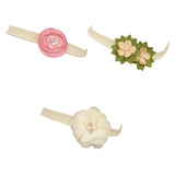Set of 3 Cotton Stretch Head Bands for Baby Girls [AHA229]