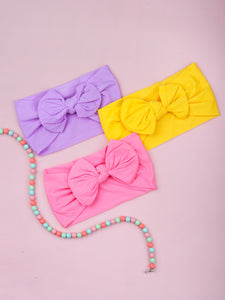 Set of 3 Bright Cotton Head Bands for Babies [AHA281]