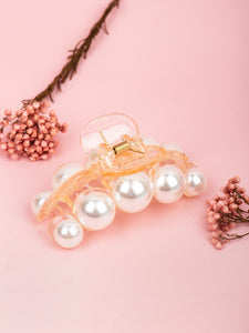 Designer Pearl Hair Claw Clip For Girls [AHA328]