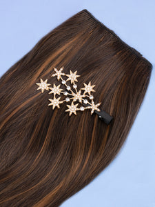 Party Wear Diamind Pin With Golden Stars For Girls [AHA331]
