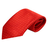 Kids Satin Printed Red Tie [AKA017]
