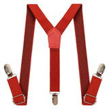 Red Solid Suspenders for Boys [AKA031]