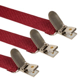 Maroon Solid Suspenders for Boys [AKA033]