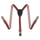 Red and White Striped Suspenders for Boys [AKA037]