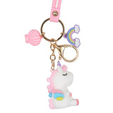 White Unicorn Keychain with Cute Fancy Charms Keychain [AKC002]