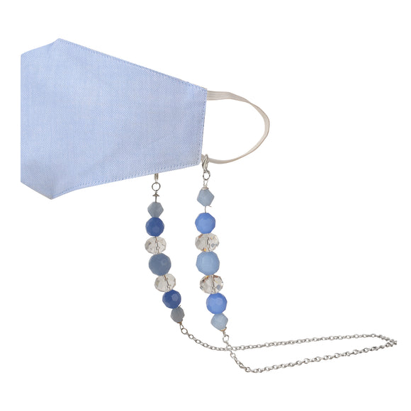 Shades of Blue Crystal Beads Mask Chain [AMC005]