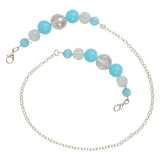 Light Blue Crystal Beads Mask Chain [AMC006]