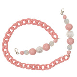 Pink Chain and Beads Mask Chain [AMC007]