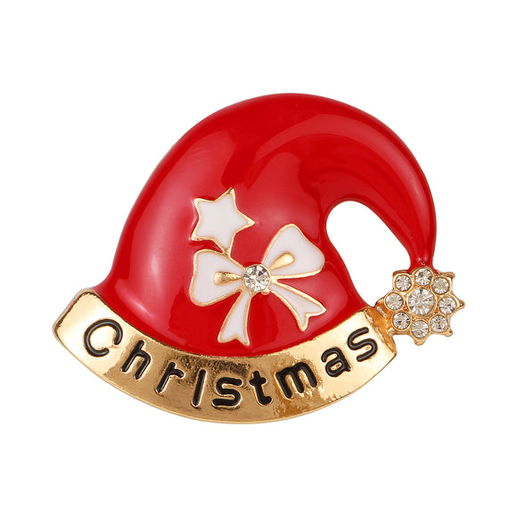 Christmas Theme Red Brooch [AMS014]