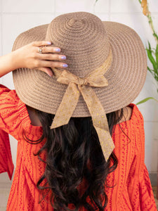 Arendelle  Brown Long Brim Sun Hat For Women [AMS025]