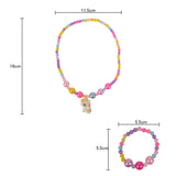 Metallic Beads Unicorn Necklace and Bracelet Set [ANC023]