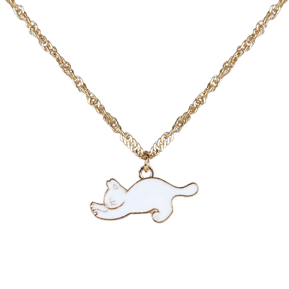 Cute and Naught Cat Pendant with Gift Card and Message for Girls [APD053]