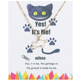 Cute and Naught Cat Pendant with Gift Card and Message for Girls [APD053]