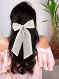 Large Organza Hair Bow in Mint Green