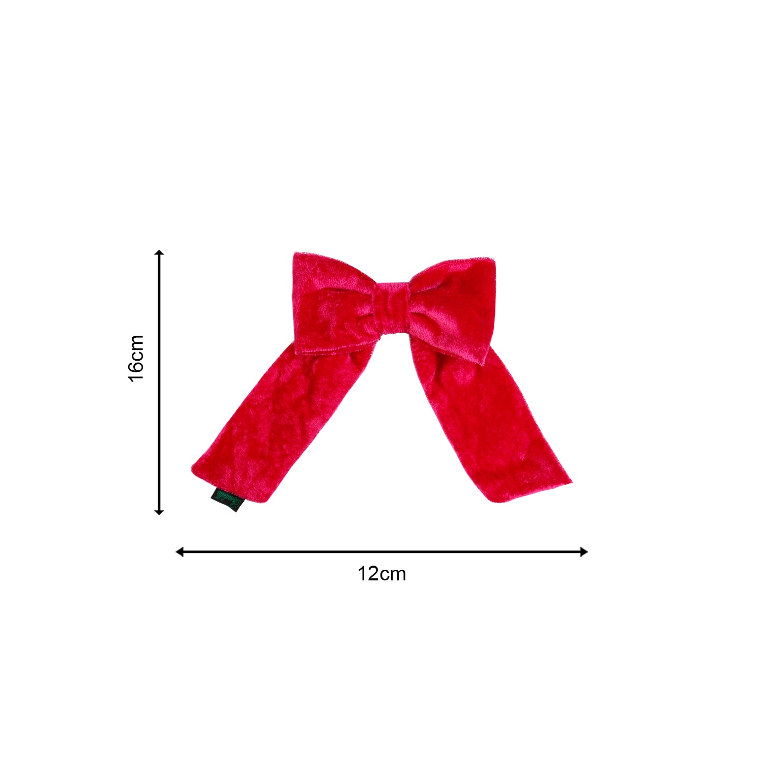 Velvet Long Tail Hair Bow - Small