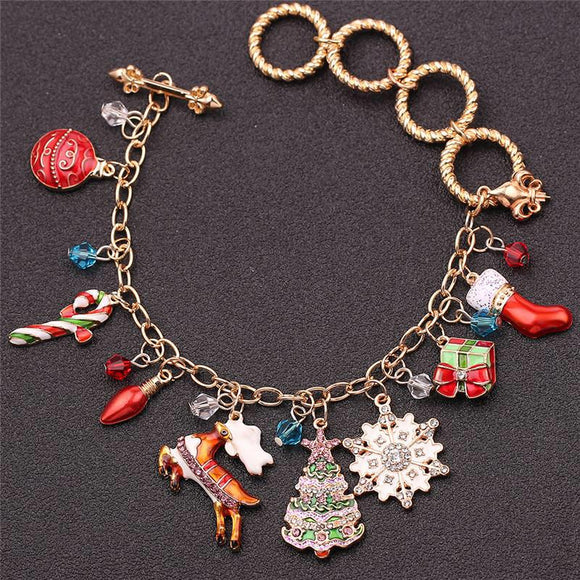 Christmas Charm Decorative Charm Bracelet [BR278]