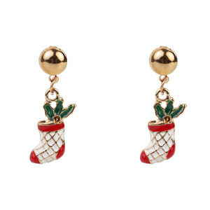 Christmas Special Red and Green Stocking Drop Earrings [ER107]