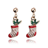 Christmas Special Red and Green Stocking Drop Earrings [ER107]