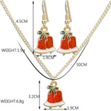 Christmas Special Red Bell Pendant and Earrings Set [PS011]