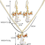 Christmas Special Reindeer Pendant and Earrings Set [PS013]