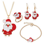 Christmas Special Santa Claus Pendant, Earrings, Ring and Bracelet Set [PS023]