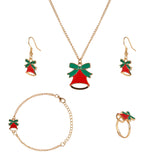 Christmas Special Bell Pendant, Earrings, Ring and Bracelet Set [PS025]
