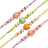 Combo of 4 Pastel Thread Beads Rakhi for Brother | Rakshabandhan 2022 [RAC038]