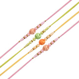 Combo of 4 Pastel Thread Beads Rakhi for Brother | Rakshabandhan 2022 [RAC038]