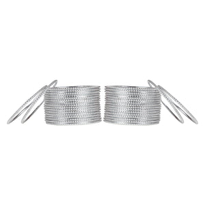 Set of 36 Shinning Metal Bangles in Silver [TBN036]