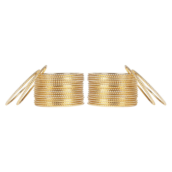 Set of 36 Shinning Metal Bangles in Gold [TBN037]
